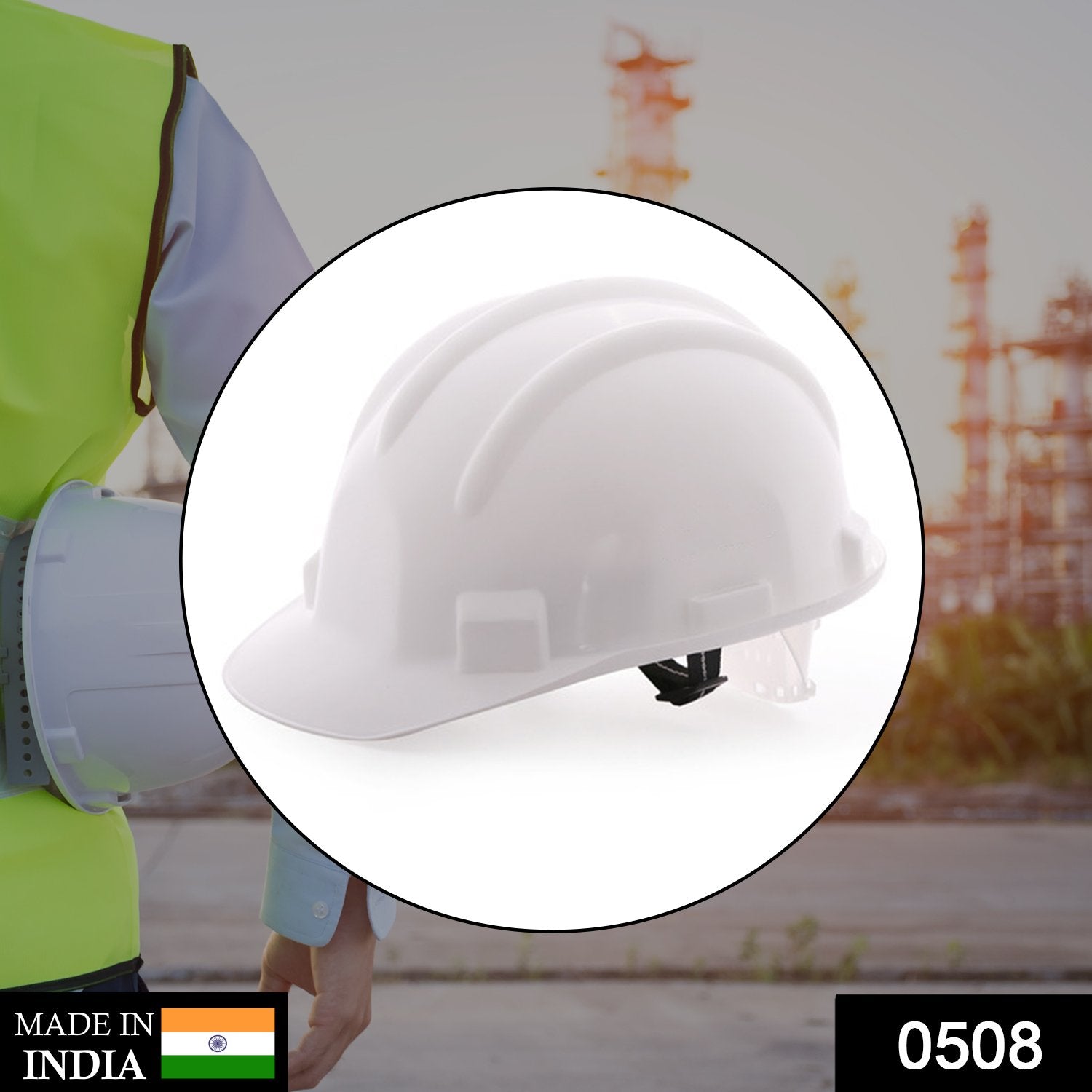 the safety helmet, highlighting its anti-smashing features and robust construction the safety helmet, highlighting its anti-smashing features and robust construction